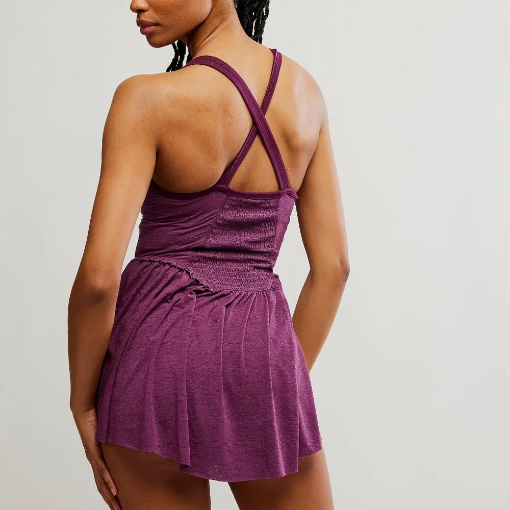🎉LAST CHANCE🎉 FP MOVEMENT Smockin Hot Dress / Black Cherry - Picture 6 of 8